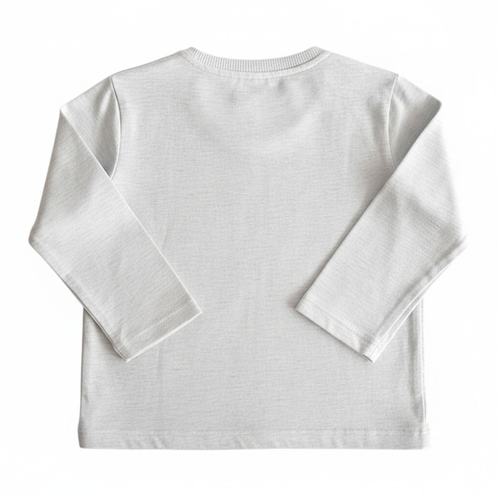 Polera manga larga Algodón Gris Marca Zara 6-9 M Estado Casi tiki