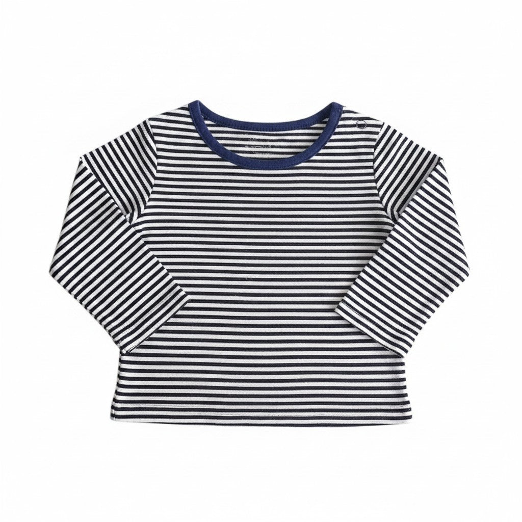 Polera manga larga Algodón Rayas Marca Shein 9 M Estado Casi tiki