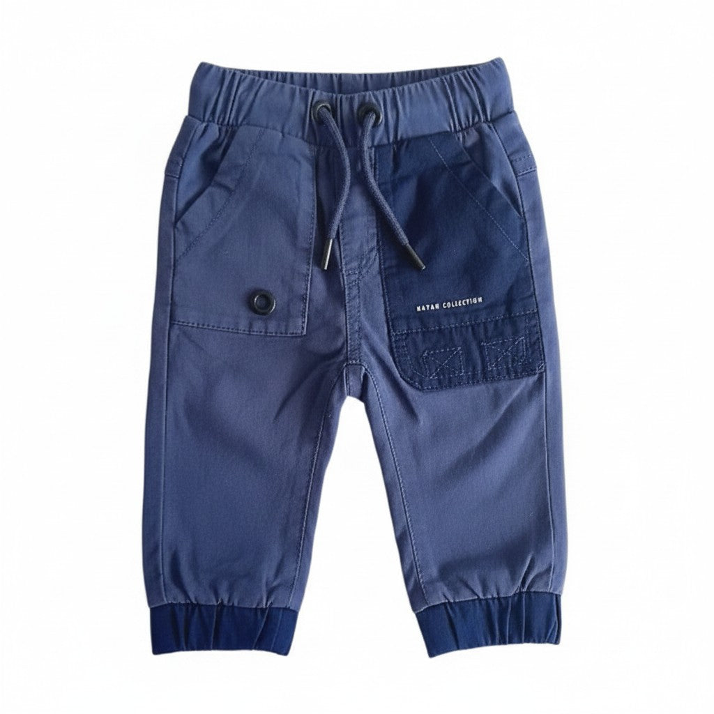 Pantalón Gabardina Azul Marca Black and blue 0-3 M Estado Casi tiki