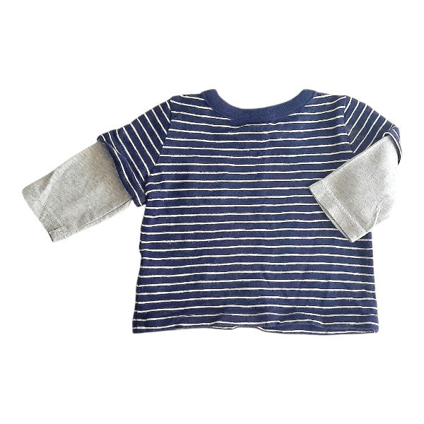 Polera manga larga Algodón Rayas Marca Otra 0-3 M Estado Casi tiki