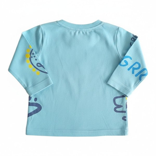 Polera manga larga Algodón Diseños Marca Black and blue 3-6 M Estado Casi tiki