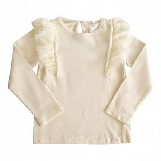 Polera manga larga Algodón Crema Marca Baby harvest 3 A Estado Tiki taka
