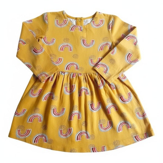 Vestido Algodón Amarillo Marca Otra 2 A Estado Casi tiki