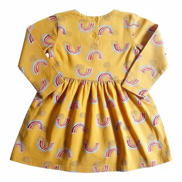 Vestido Algodón Amarillo Marca Otra 2 A Estado Casi tiki