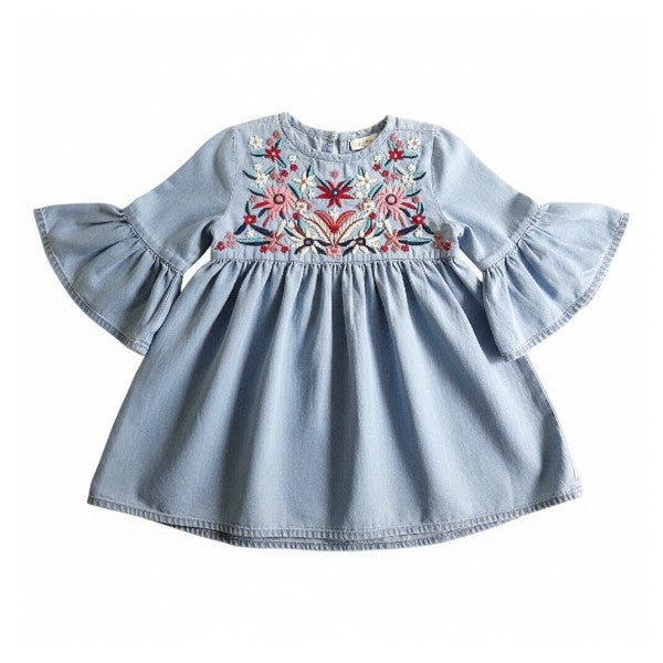 Vestido Mezclilla Azul Marca Tribu 3 A Estado Casi tiki