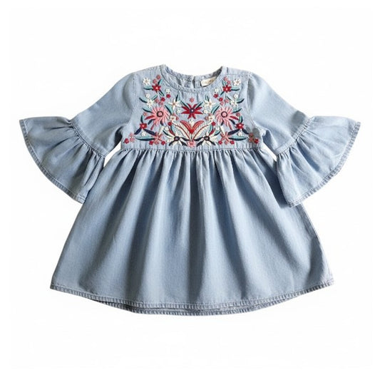 Vestido Mezclilla Azul Marca Tribu 3 A Estado Casi tiki
