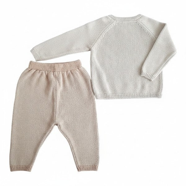 Conjunto Tejido Crema Marca Baby harvest 3-6 M Estado Casi tiki