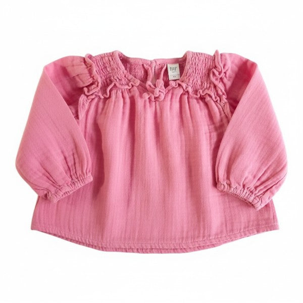 Blusa Tela Rosa Marca Otra 6-9 M Estado Casi tiki