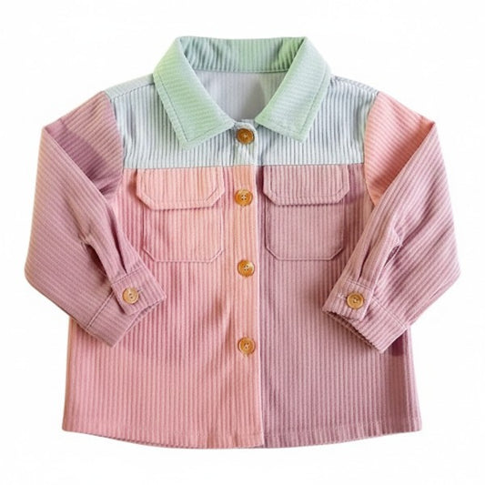 Camisa Cotelé Multicolor Marca Shein 2 A Estado Casi tiki