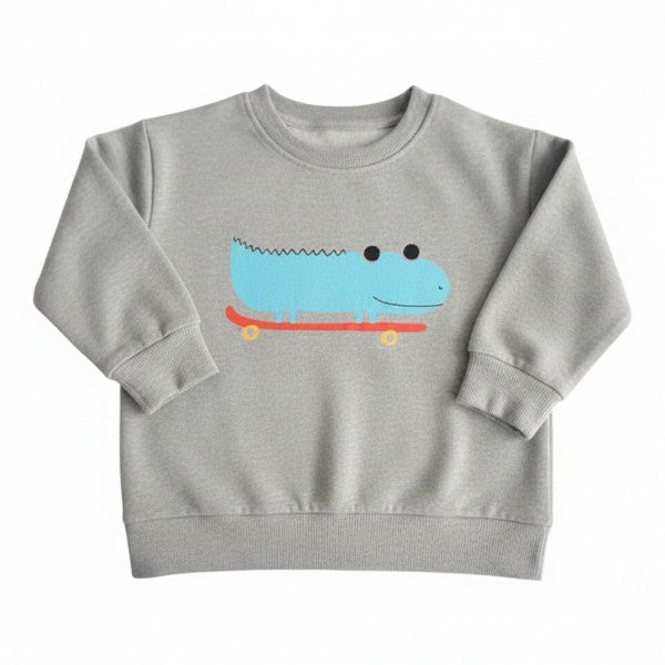 Polerón Algodón Gris Marca All basics 18 M Estado Casi tiki