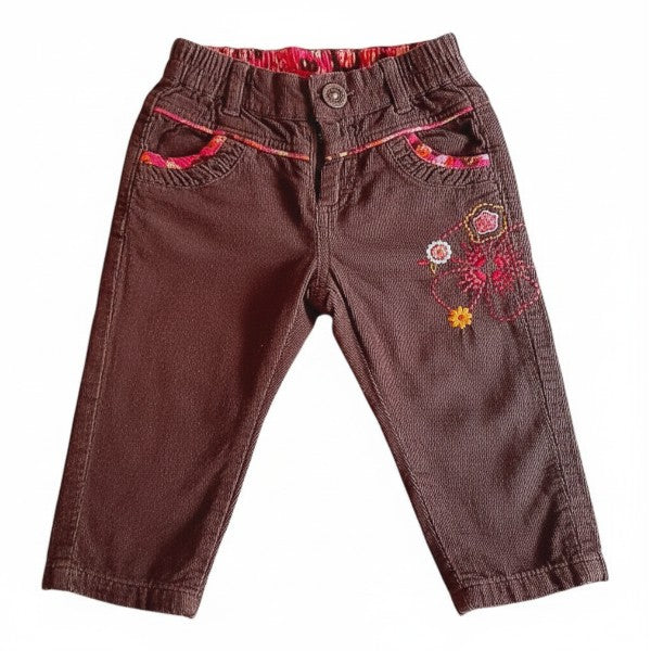 Pantalón Cotelé Café Marca Colloky 12-18 M Estado Casi tiki