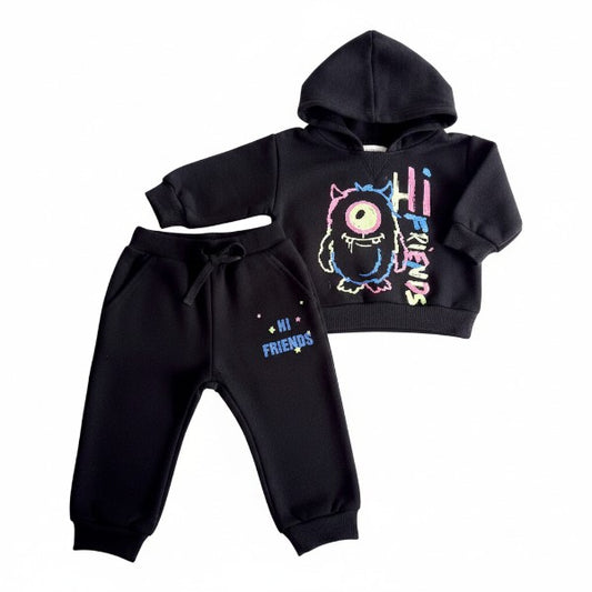 Conjunto Micropolar Negro Marca Boulevard 6 M Estado Casi tiki