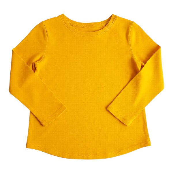 Polera manga larga Algodón Amarillo Marca Old Navy 3 A Estado Casi tiki