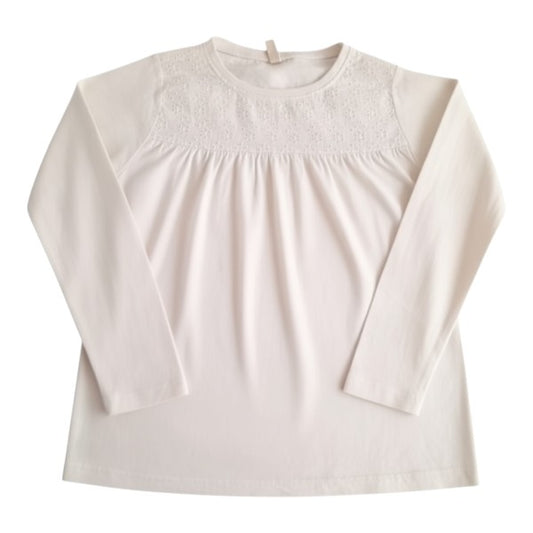 Polera manga larga Algodón Blanco Marca Boulevard 8 A Estado Casi tiki
