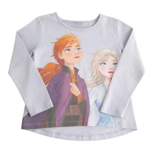 Polera manga larga Algodón Morado Marca Disney 8 A Estado Casi tiki