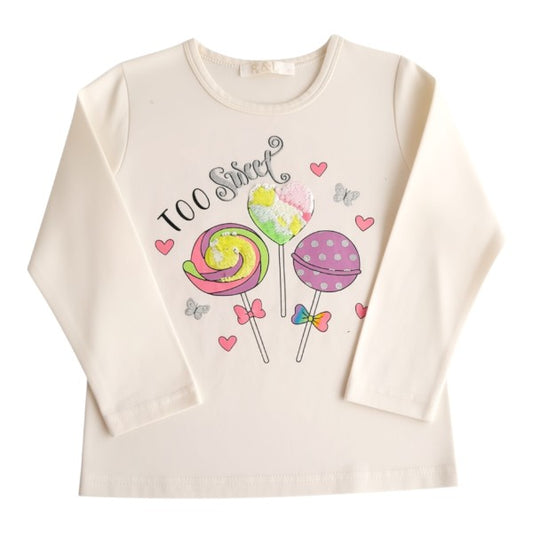 Polera manga larga Algodón Blanco Marca Otra 6 A Estado Casi tiki
