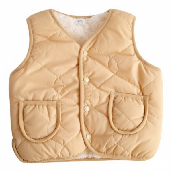 Parka forrado polar Crema Marca Otra 12-18 M Estado Tiki taka