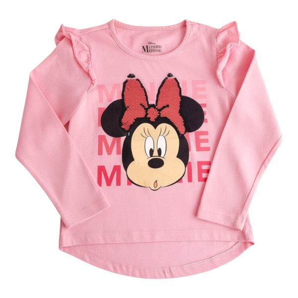 Polera manga larga Algodón Rosa Marca Disney 6 A Estado Tiki taka