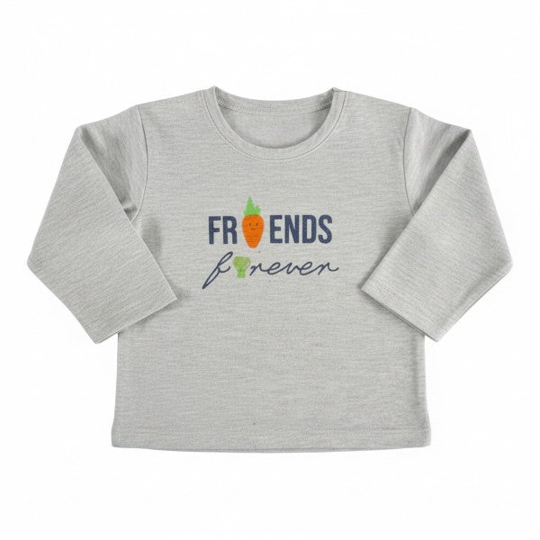 Polera manga larga Algodón Gris Marca Otra 9 M Estado Casi tiki