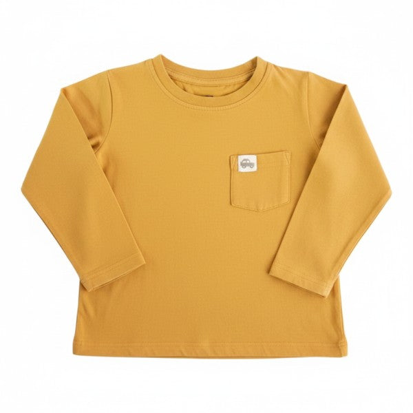 Polera manga larga Algodón Amarillo Marca Urb 18 M Estado Casi tiki