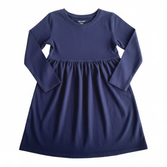 Vestido Algodón Azul Marca Old Navy 4 A Estado Casi tiki
