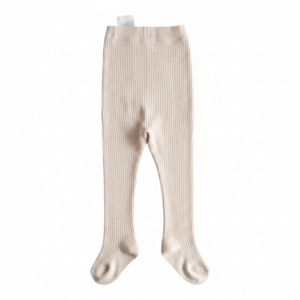 Calza Algodón Crema Marca Hym 9-12 M Estado Casi tiki