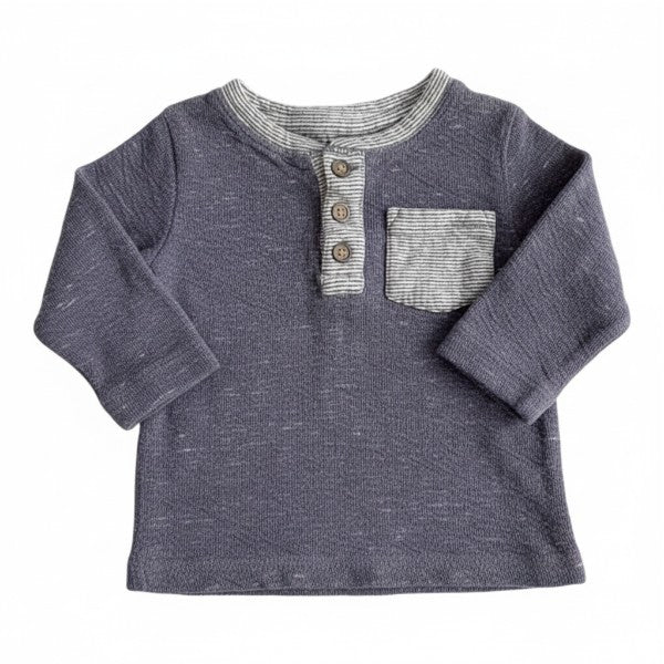Polera manga larga Algodón Gris Marca Cat & Jack 12 M Estado Casi tiki