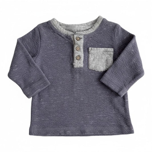 Polera manga larga Algodón Gris Marca Cat & Jack 12 M Estado Casi tiki