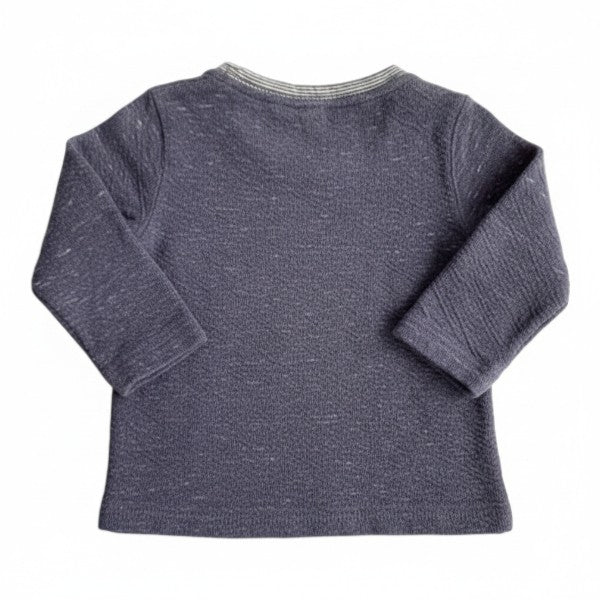 Polera manga larga Algodón Gris Marca Cat & Jack 12 M Estado Casi tiki