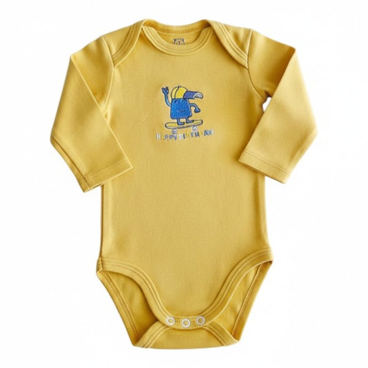 Body Algodón Amarillo Marca Otra 0-3 M Estado Tiki taka