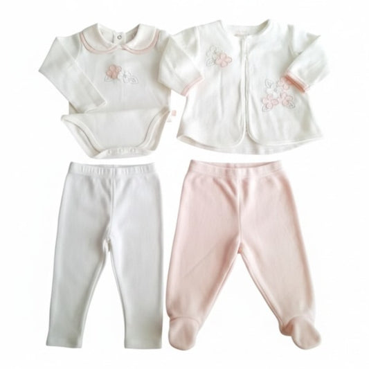 Conjunto Algodón Multicolor Marca Pillin 0-3 M Estado Nuevo