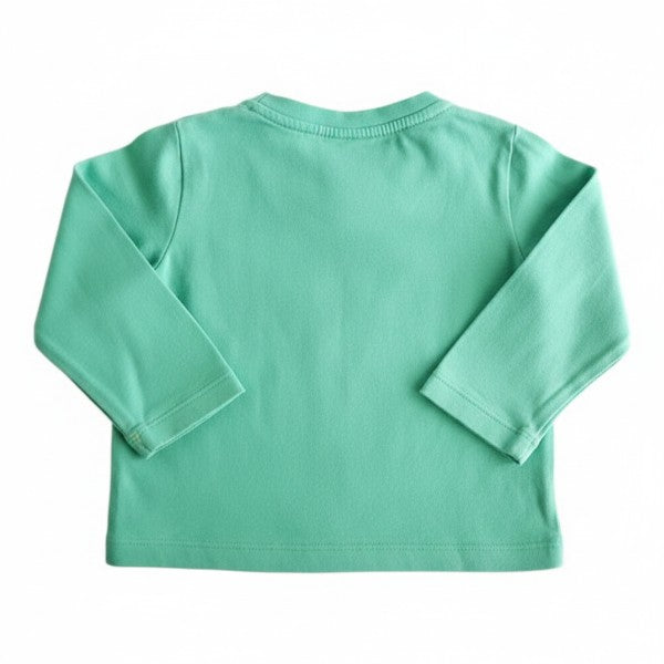 Polera manga larga Algodón Verde Marca Baby harvest 12-18 M Estado Casi tiki