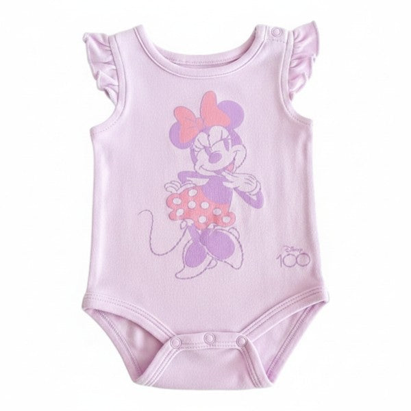 Body Manga Corta Algodón Rosa Marca Disney 0-3 M Estado Casi tiki