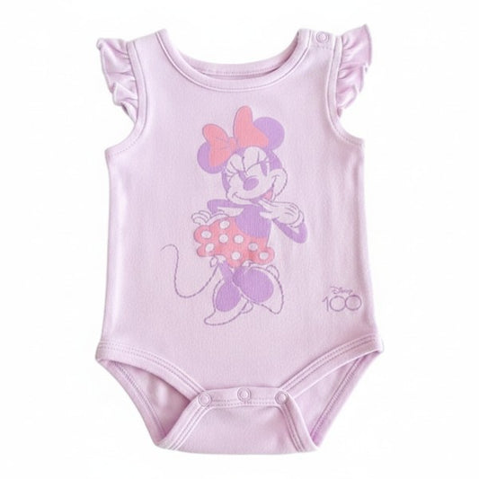 Body Manga Corta Algodón Rosa Marca Disney 0-3 M Estado Casi tiki