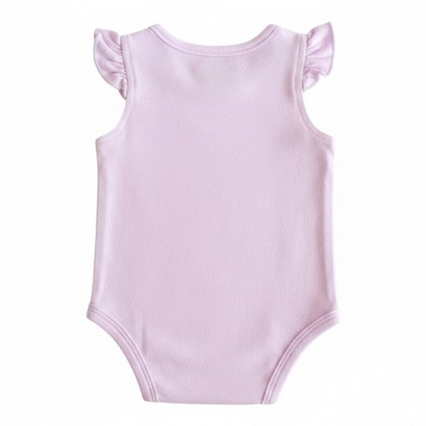 Body Manga Corta Algodón Rosa Marca Disney 0-3 M Estado Casi tiki