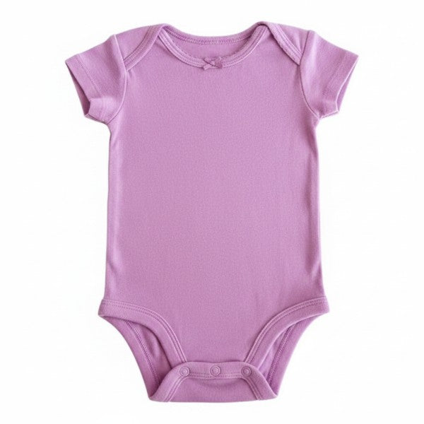 Body Manga Corta Algodón Morado Marca Carter's 0-3 M Estado Casi tiki