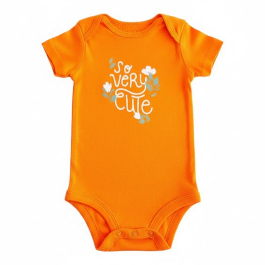 Body Manga Corta Algodón Naranja Marca Otra 6 M Estado Tiki taka