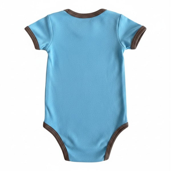 Body Manga Corta Algodón Azul Marca Carter's 9 M Estado Casi tiki