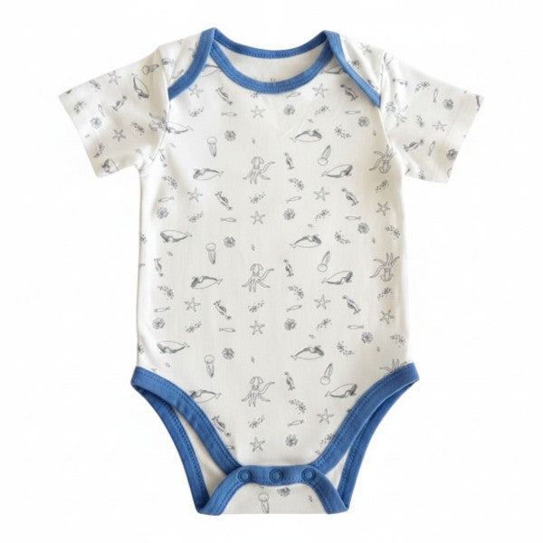 Body Manga Corta Algodón Diseños Marca Opaline 0-3 M Estado Tiki taka