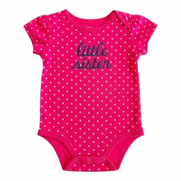 Body Manga Corta Algodón Fucsia Marca Carter's 18 M Estado Casi tiki
