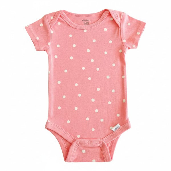 Body Manga Corta Algodón Rosa Marca Gerber 0-3 M Estado Casi tiki