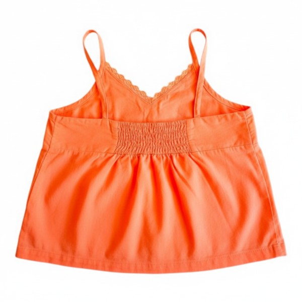 Blusa Manga Corta Tela Naranja Marca Otra 3 A Estado Casi tiki