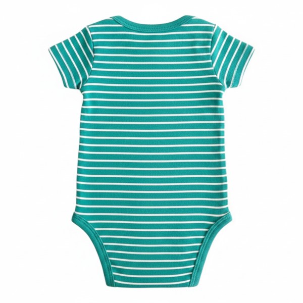 Body Manga Corta Algodón Verde Marca Carter's 0-3 M Estado Casi tiki
