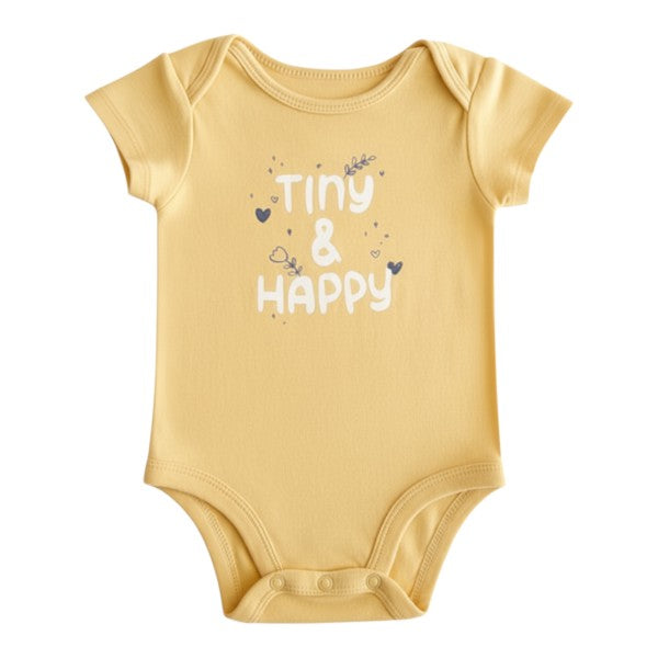 Body Manga Corta Algodón Amarillo Marca Carter's 0-3 M Estado Casi tiki