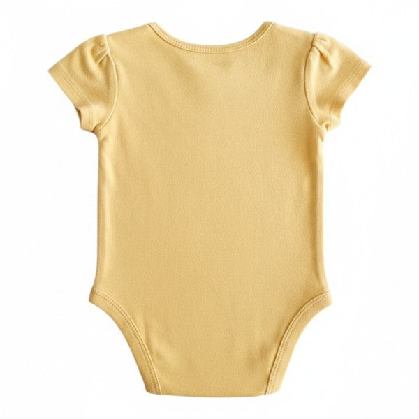 Body Manga Corta Algodón Amarillo Marca Carter's 0-3 M Estado Casi tiki