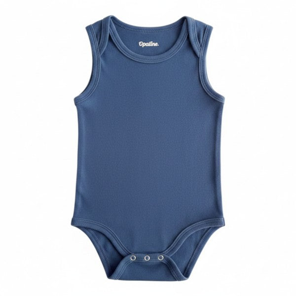 Body Manga Corta Algodón Azul Marca Opaline 6 M Estado Casi tiki