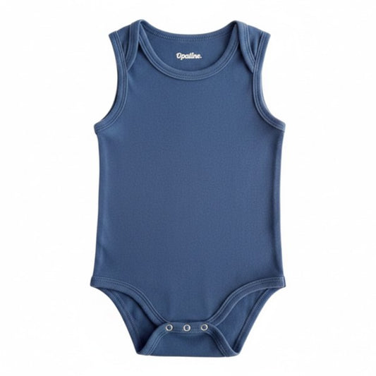 Body Manga Corta Algodón Azul Marca Opaline 6 M Estado Casi tiki