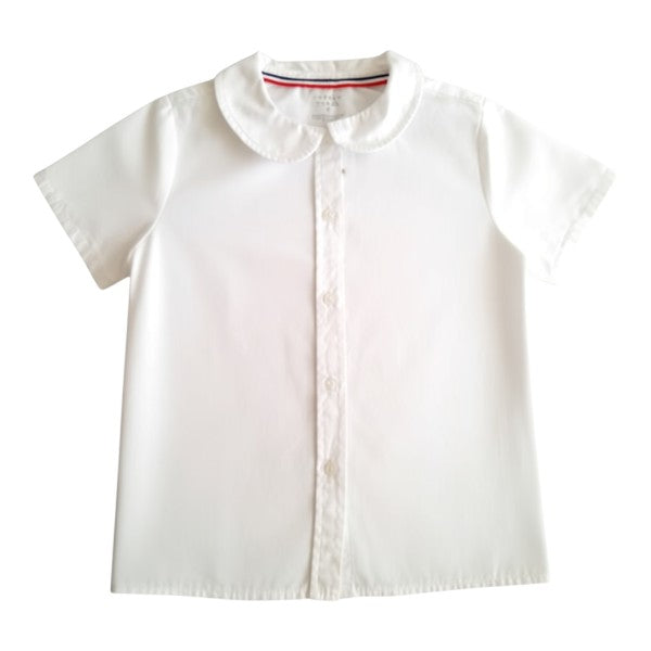 Blusa Manga Corta Tela Blanco Marca Otra 7 A Estado Tiki taka