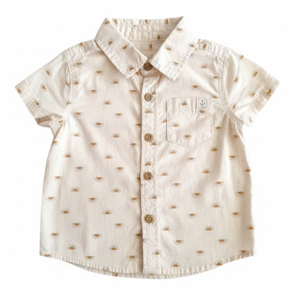 Camisa Manga Corta Tela Diseños Marca Tribu 3-6 M Estado Casi tiki
