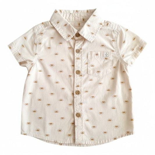 Camisa Manga Corta Tela Diseños Marca Tribu 3-6 M Estado Casi tiki